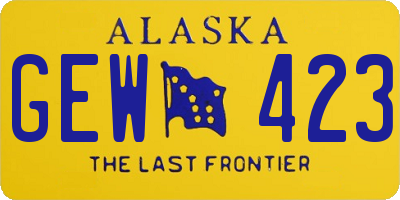 AK license plate GEW423