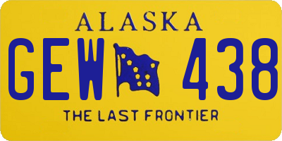 AK license plate GEW438