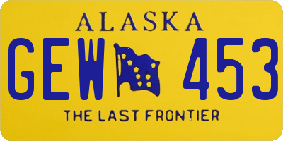 AK license plate GEW453