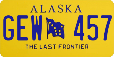 AK license plate GEW457