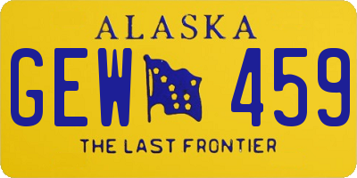 AK license plate GEW459