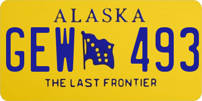 AK license plate GEW493