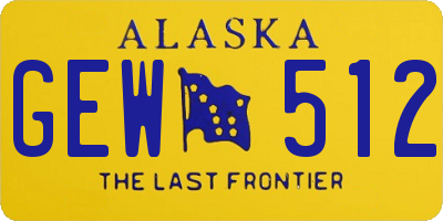 AK license plate GEW512