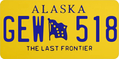 AK license plate GEW518