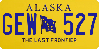 AK license plate GEW527