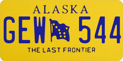 AK license plate GEW544