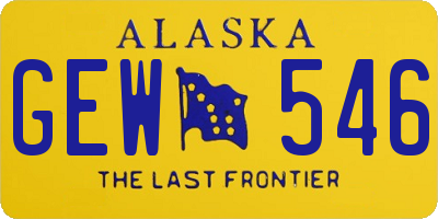 AK license plate GEW546