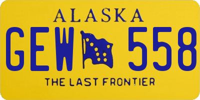 AK license plate GEW558