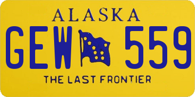 AK license plate GEW559