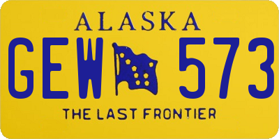 AK license plate GEW573