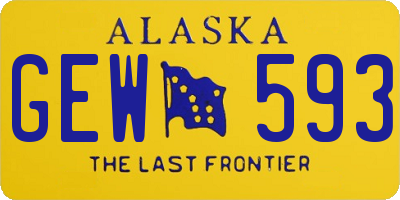 AK license plate GEW593