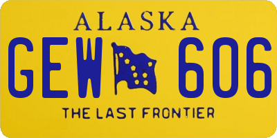 AK license plate GEW606