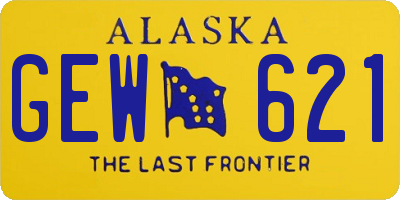 AK license plate GEW621