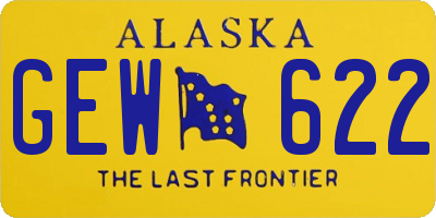 AK license plate GEW622