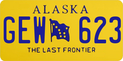 AK license plate GEW623