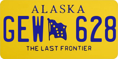 AK license plate GEW628