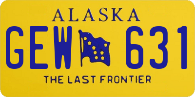 AK license plate GEW631