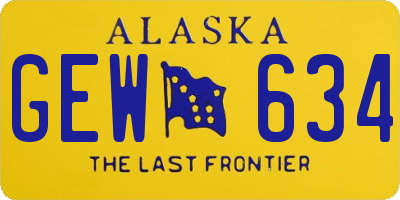 AK license plate GEW634
