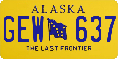AK license plate GEW637