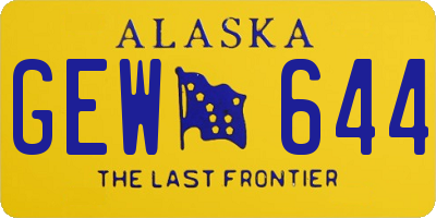 AK license plate GEW644