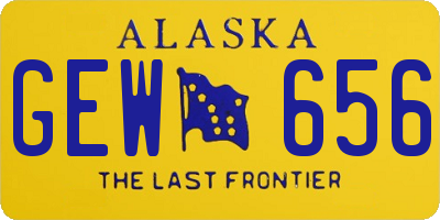AK license plate GEW656