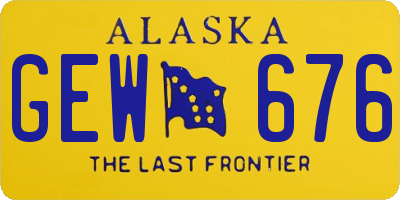 AK license plate GEW676