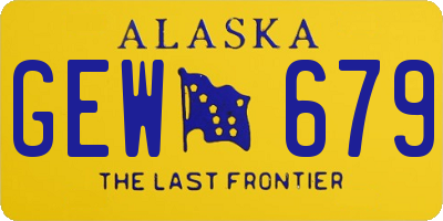 AK license plate GEW679