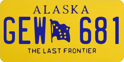 AK license plate GEW681