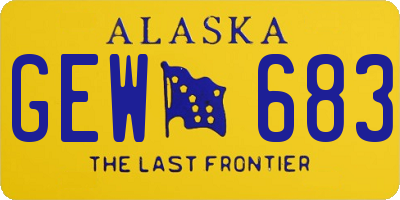 AK license plate GEW683