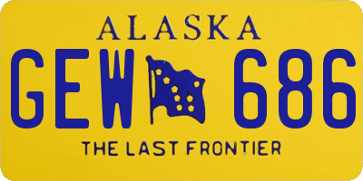 AK license plate GEW686