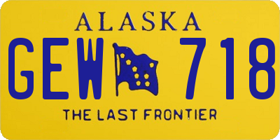 AK license plate GEW718
