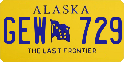 AK license plate GEW729