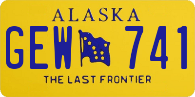 AK license plate GEW741