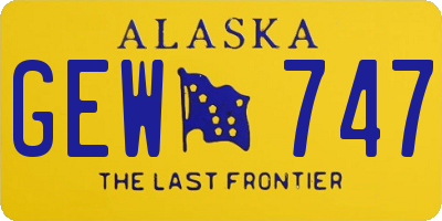 AK license plate GEW747