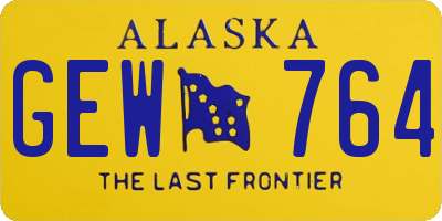 AK license plate GEW764