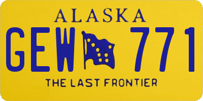 AK license plate GEW771