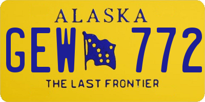 AK license plate GEW772