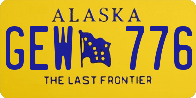 AK license plate GEW776