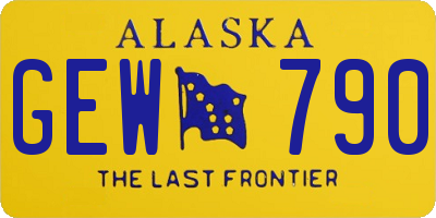 AK license plate GEW790