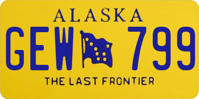 AK license plate GEW799