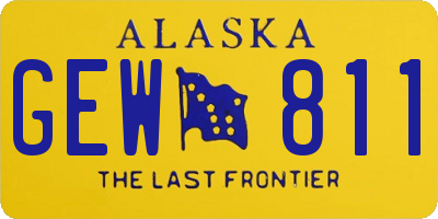 AK license plate GEW811
