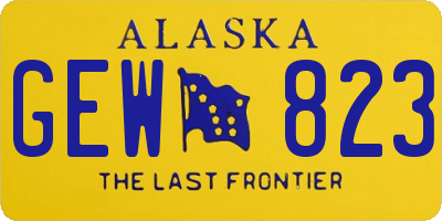 AK license plate GEW823