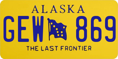 AK license plate GEW869