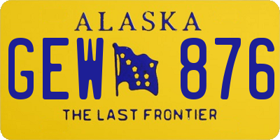 AK license plate GEW876