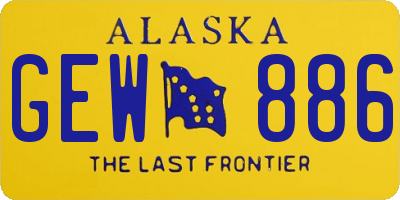 AK license plate GEW886