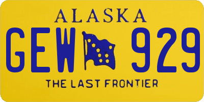AK license plate GEW929