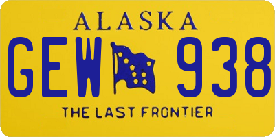AK license plate GEW938