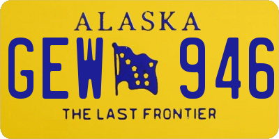 AK license plate GEW946