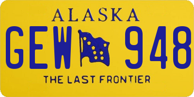 AK license plate GEW948