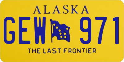AK license plate GEW971